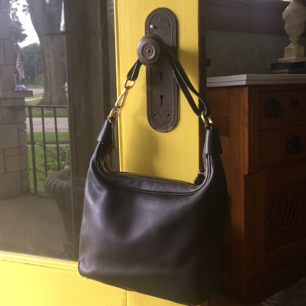 COACH Shoulder Bag ~ Black Leather